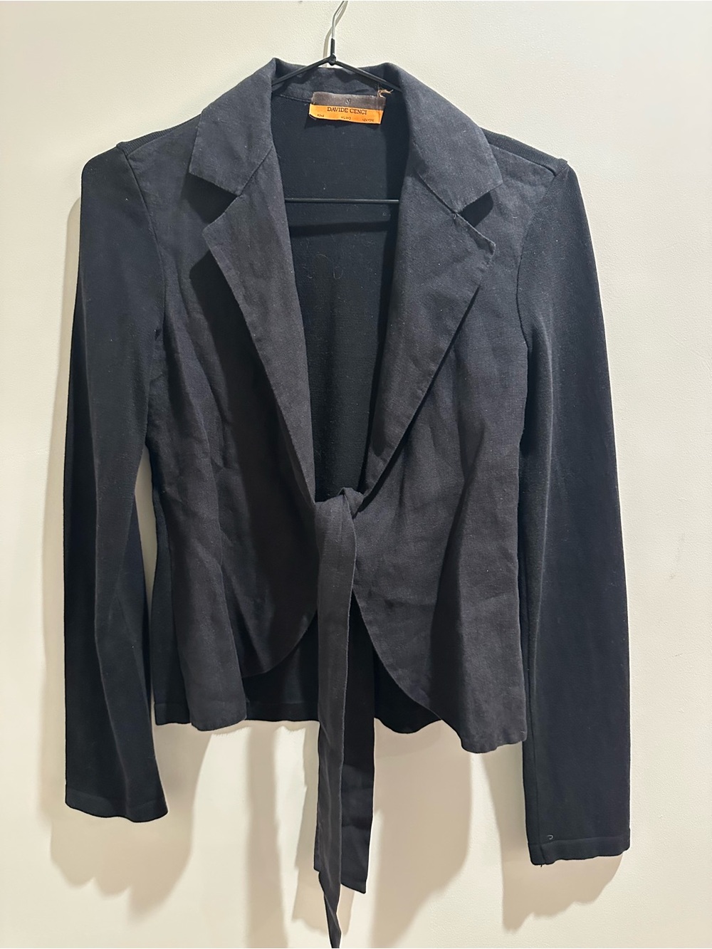 Tie-Front Black Women's Stretch Fabric Cover by Davide Censi